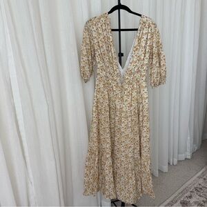 ‘Significant Other’ floral v-neck maxi dress NWT